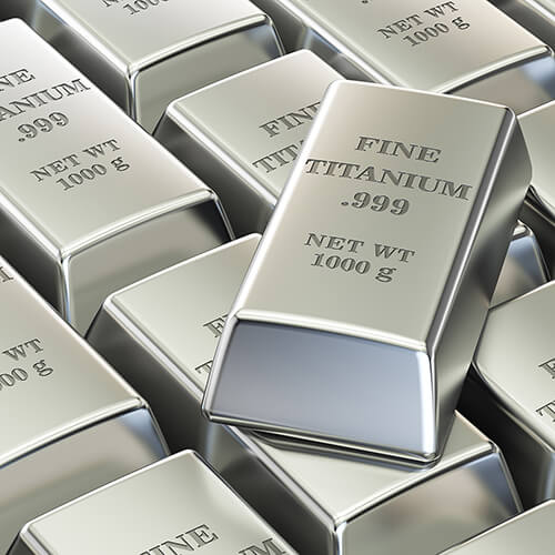 Pure titanium ingots