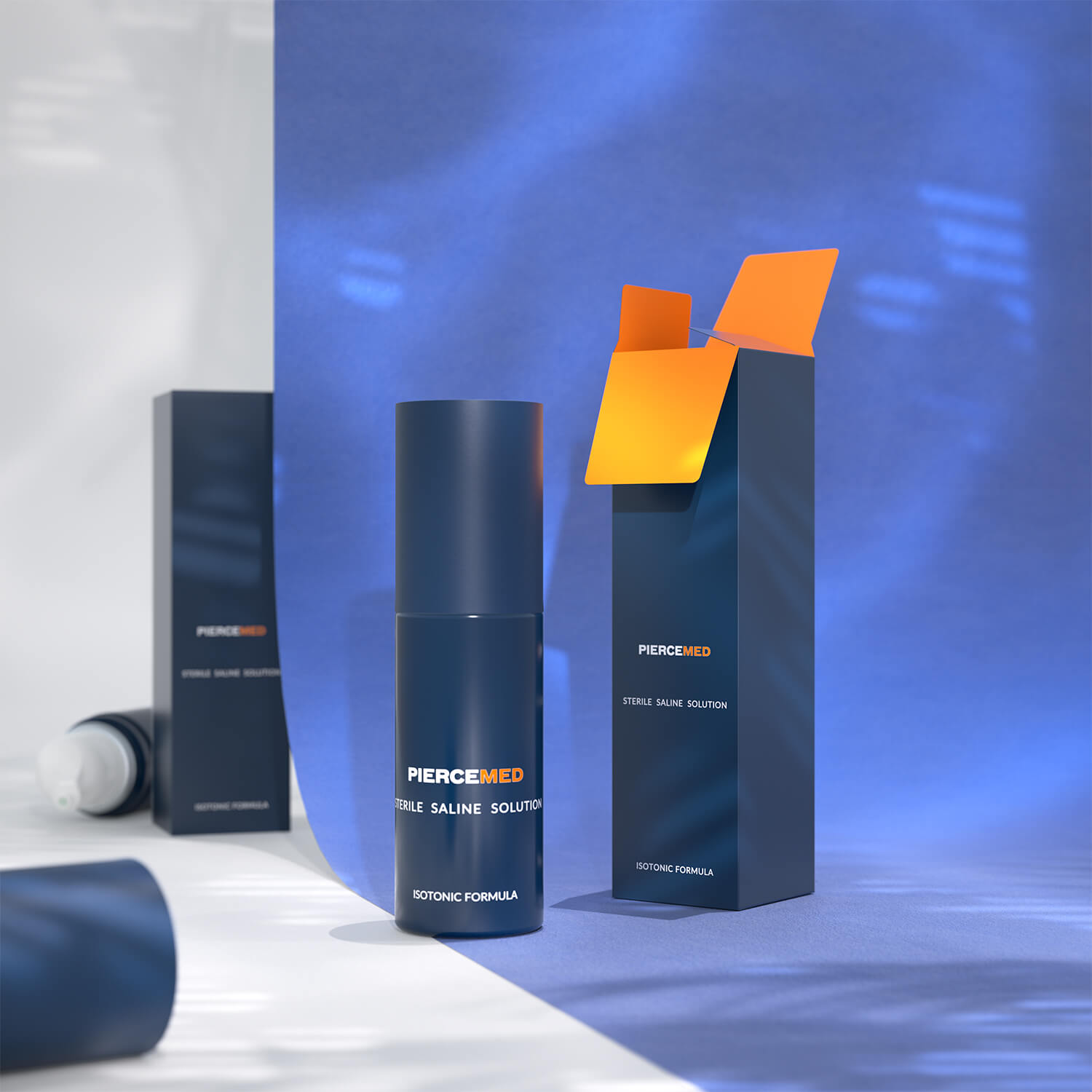 Image showcasing the luxury look and feel of PIERCEMED's wholesale piercing aftercare